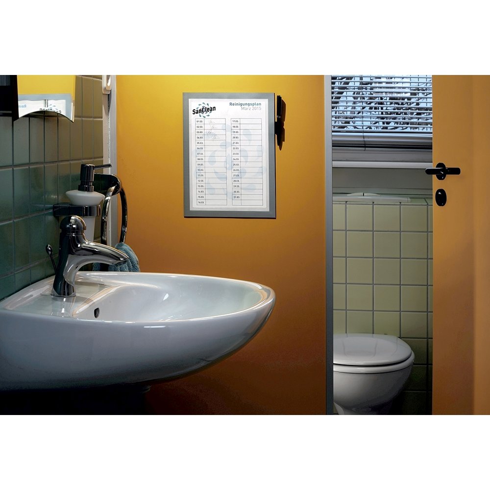 Duraframe magnetic Note, format A4, culoare gri, 1 bucata/set