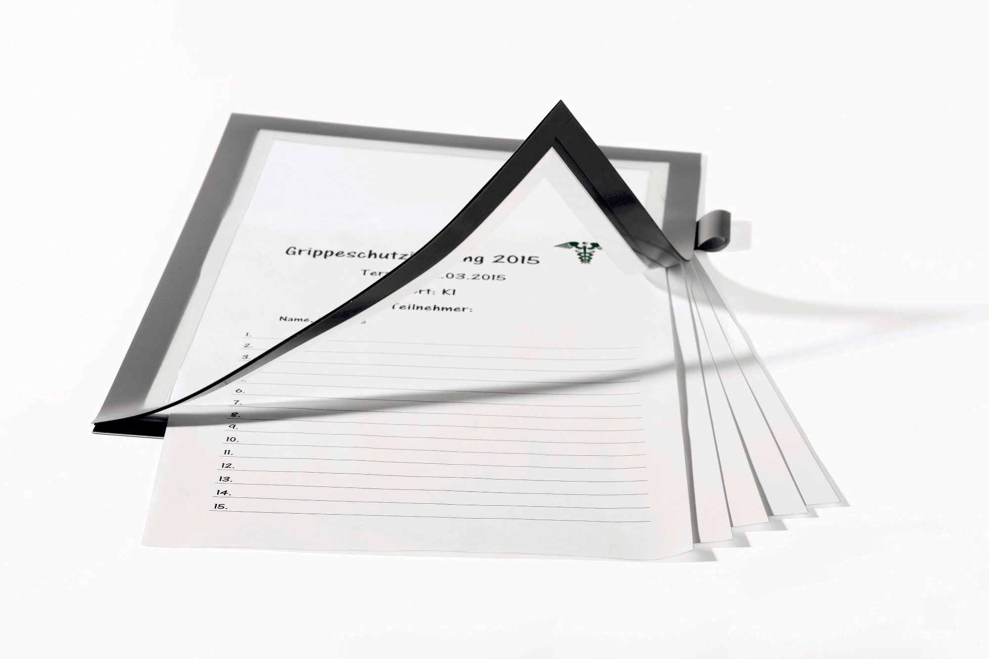 Duraframe magnetic Note, format A4, culoare gri, 1 bucata/set