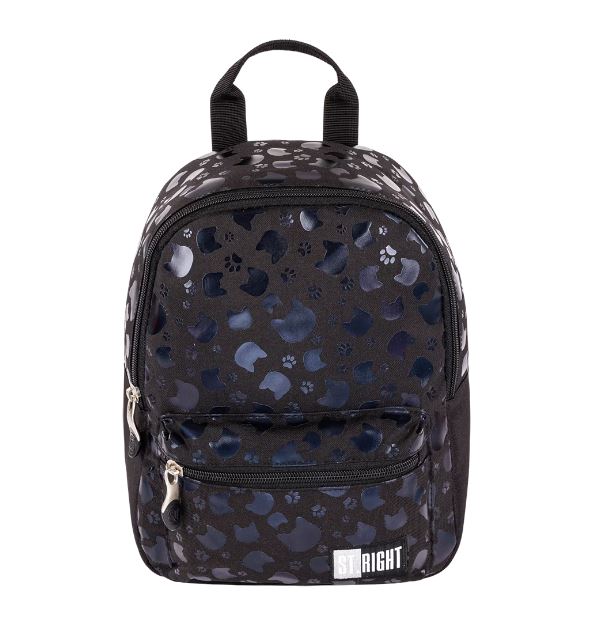 Ghiozdan BP75 ST Right Black Cats 1 compartiment, 28x22x13 cm