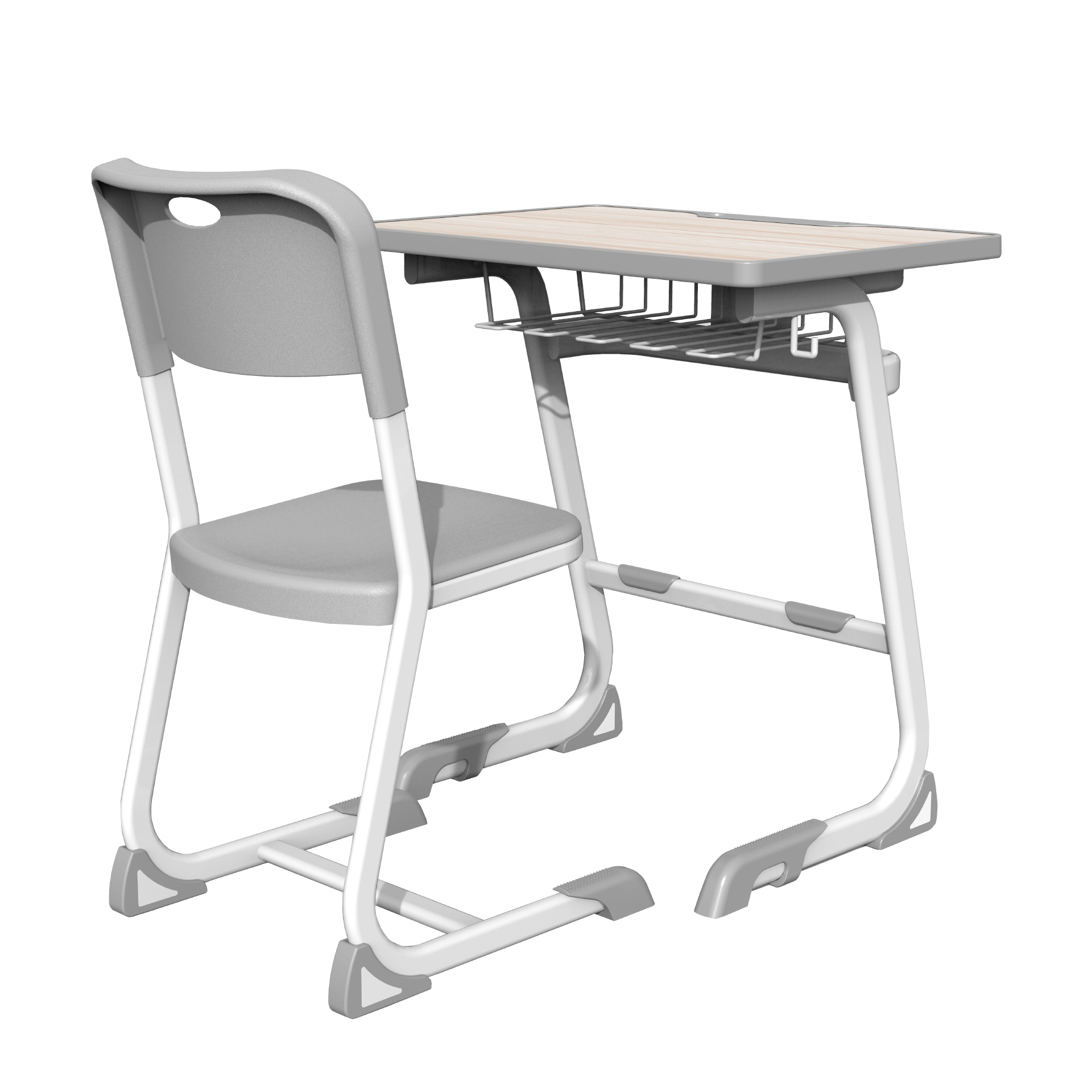 Banca scolara ergonomica, cu scaun, 70x50x76 cm