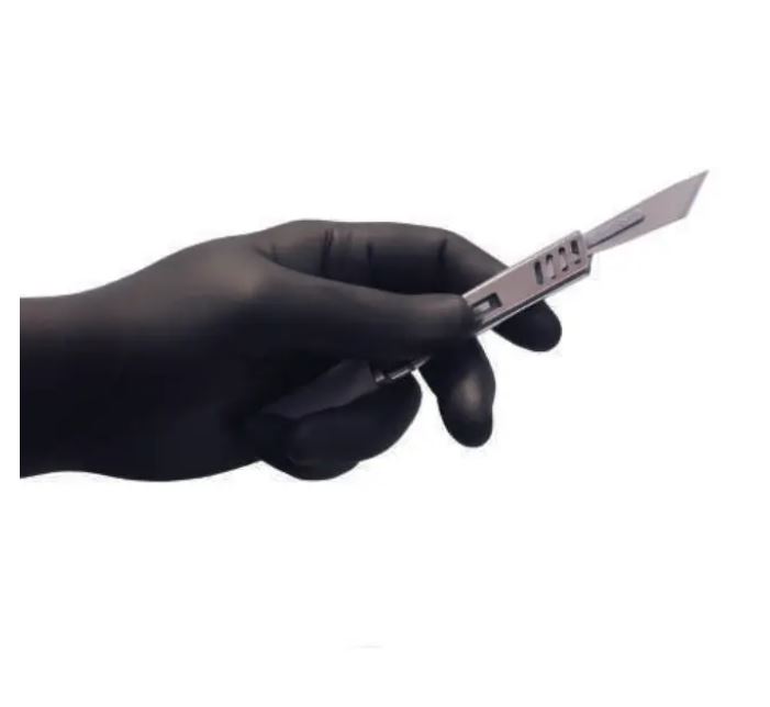 Manusi nitril nepudrate easyCARE, negre, marime L, 100 bucati/cutie